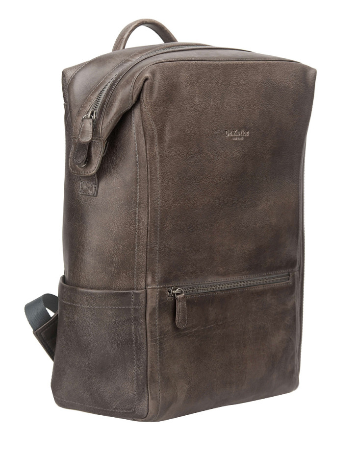 Рюкзак B402945-244-77 Dr. Koffer из натуральной кожи серый фото 1 &mdash; Интернет-магазин "BAGSTAR"