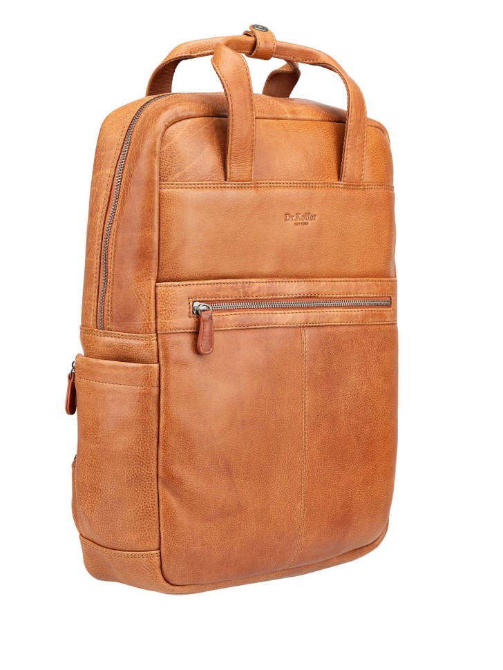 Рюкзак B402934-244-05 Dr. Koffer из натуральной кожи светло-коричневый фото 1 &mdash; Интернет-магазин "BAGSTAR"