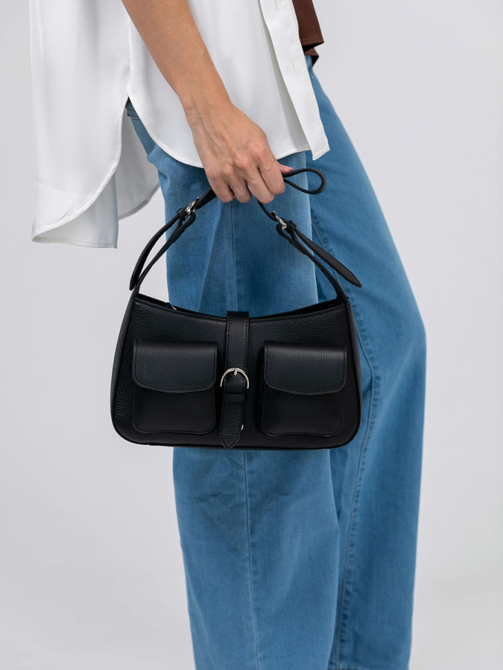 Женская сумка Dr.Koffer из натуральной кожи черная фото 1 &mdash; Интернет-магазин "BAGSTAR"