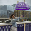 L042-4426 PurpleLeopard (Фиолетовый леопард) Зонт женский трость Fulton фото 3 — Интернет-магазин "BAGSTAR"