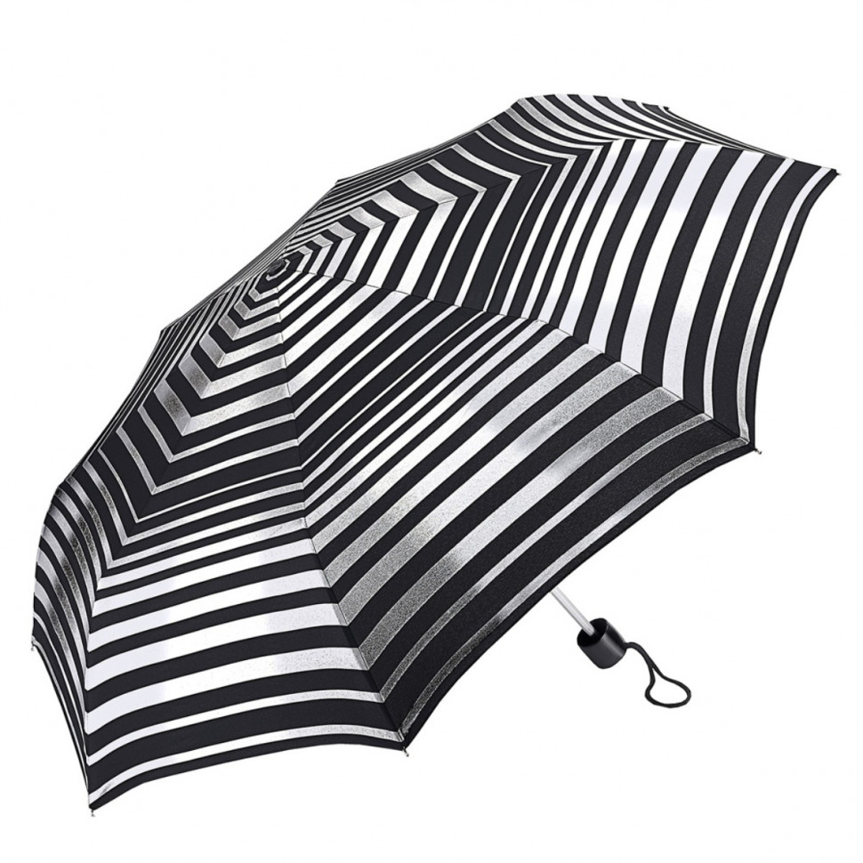 L354-4418 SilverStripes (Серебряные полосы) Зонт женский механика Fulton фото 1 — Интернет-магазин "BAGSTAR"