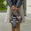 L354-4418 SilverStripes (Серебряные полосы) Зонт женский механика Fulton фото 5 — Интернет-магазин "BAGSTAR"