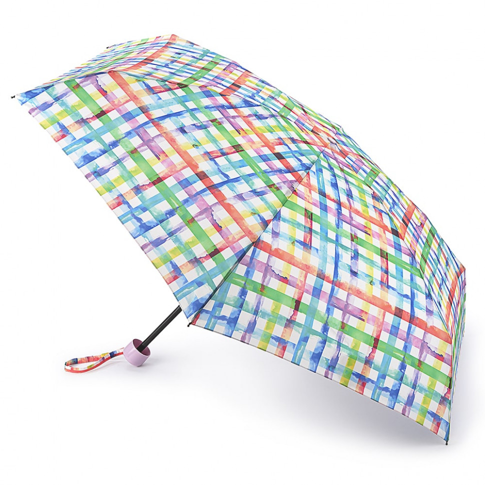 L859-3627 RainbowCheck (Яркая клетка) Зонт женский механика Fulton фото 1 — Интернет-магазин "BAGSTAR"