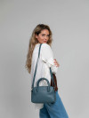 Женская сумка Dr.Koffer W620135-44-70 из натуральной кожи голубая фото 11 &mdash; Интернет-магазин "BAGSTAR"