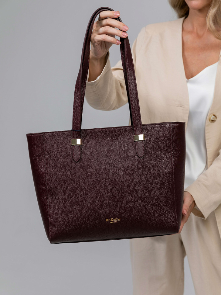 Женская сумка Dr.Koffer из натуральной кожи фиолетовая фото 1 &mdash; Интернет-магазин "BAGSTAR"