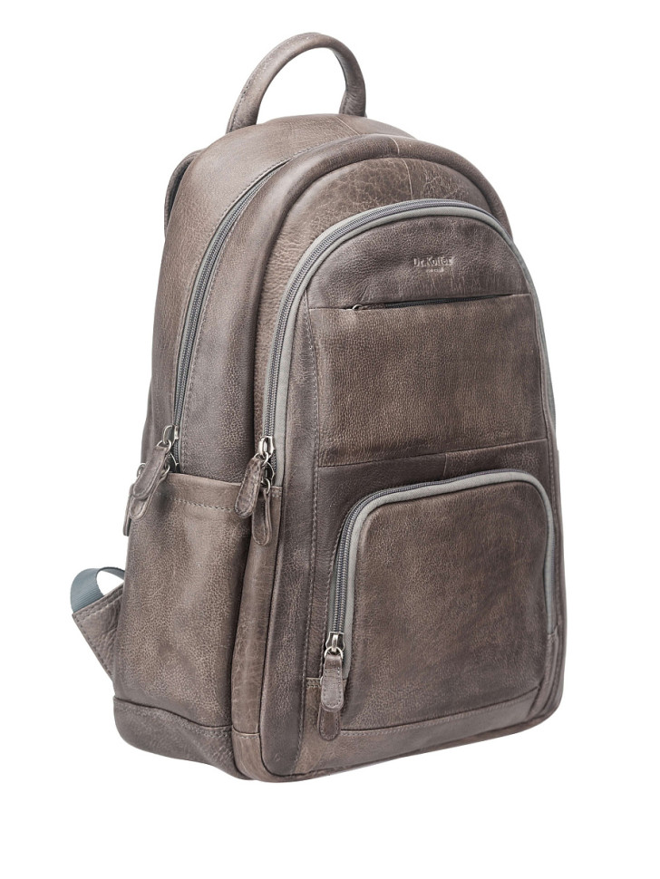 Рюкзак B402927-244-77 Dr. Koffer из натуральной кожи серый фото 1 &mdash; Интернет-магазин "BAGSTAR"