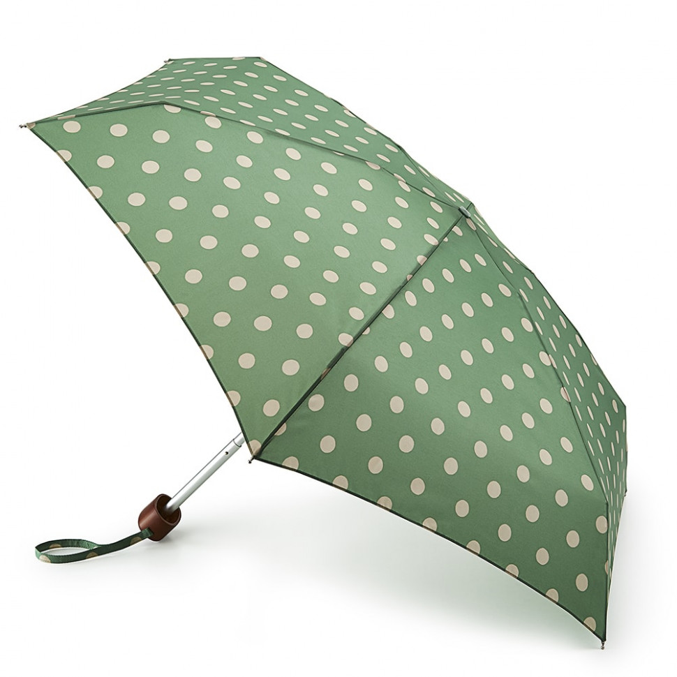 L521-3130 ButtonSpotGreen (Зеленый горох) Зонт женский механика Cath Kidston Fulton фото 1 — Интернет-магазин "BAGSTAR"