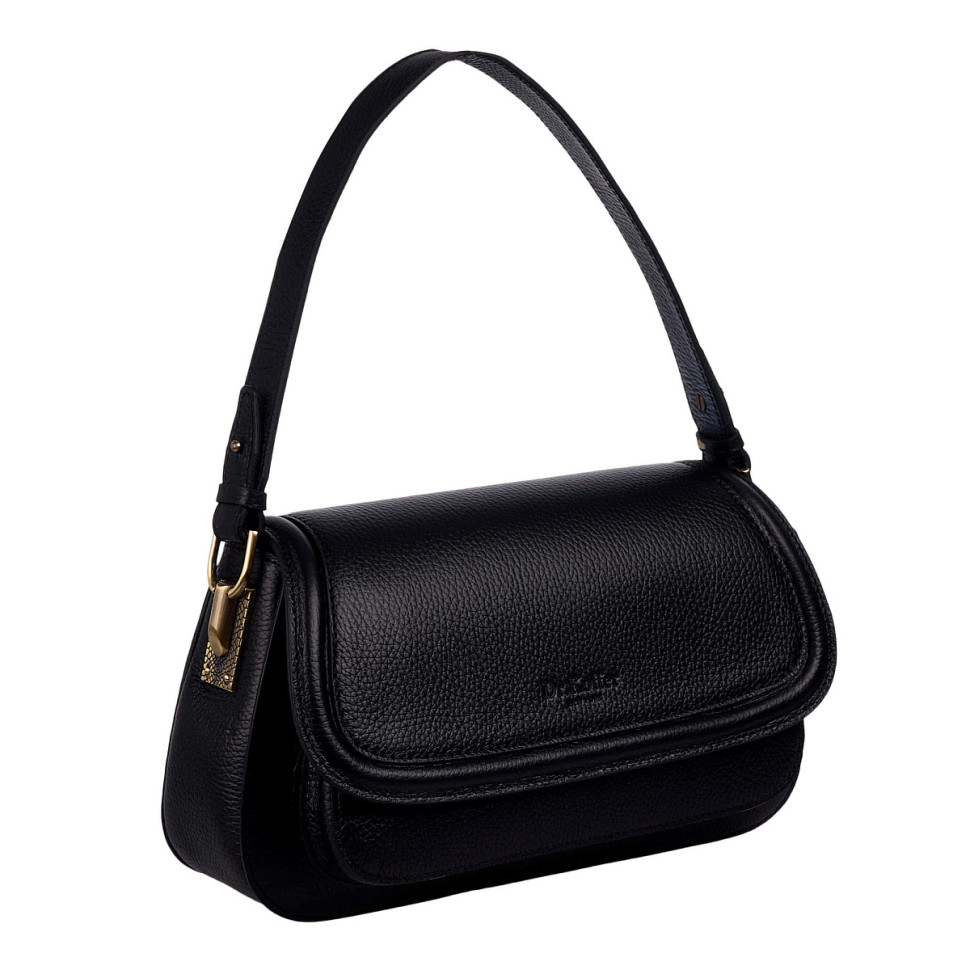 Женская сумка Dr. Koffer 50232S-04 из натуральной кожи черная фото 1 &mdash; Интернет-магазин "BAGSTAR"