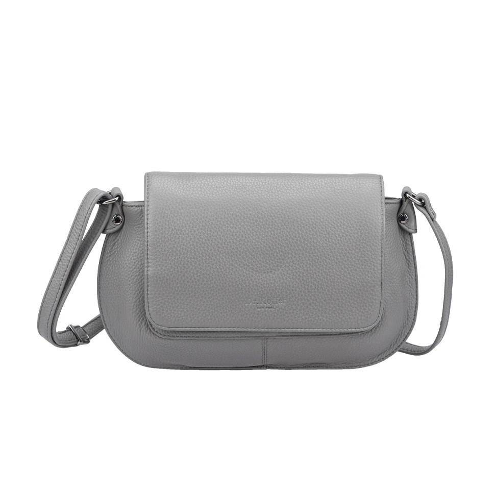 Женская сумка Dr.Koffer из натуральной кожи серая фото 1 &mdash; Интернет-магазин "BAGSTAR"
