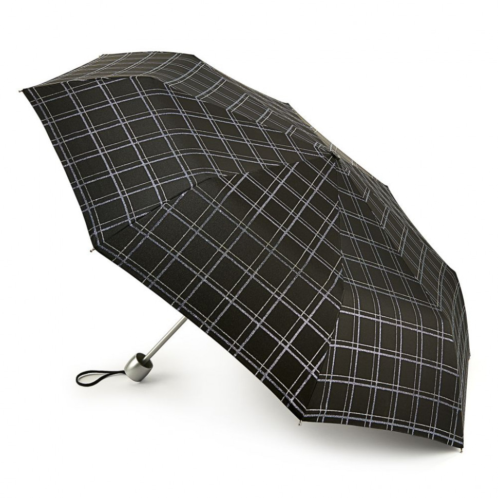 L354-3779 SparkleCheck (Блестящая клетка) Зонт женский механика Fulton фото 1 — Интернет-магазин "BAGSTAR"