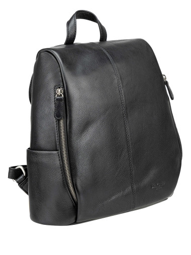 Сумка-рюкзак W620151-244-04 Dr. Koffer из натуральной кожи черная &mdash; Интернет-магазин "BAGSTAR"