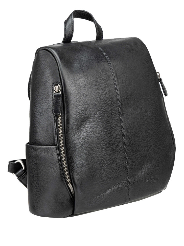 Сумка-рюкзак W620151-244-04 Dr. Koffer из натуральной кожи черная фото 1 &mdash; Интернет-магазин "BAGSTAR"