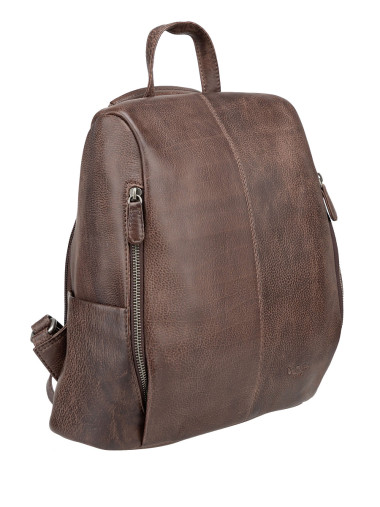 Сумка-рюкзак W620151-244-09 Dr. Koffer из натуральной кожи коричневая &mdash; Интернет-магазин "BAGSTAR"