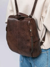 Сумка-рюкзак W620151-244-09 Dr. Koffer из натуральной кожи коричневая фото 12 &mdash; Интернет-магазин "BAGSTAR"
