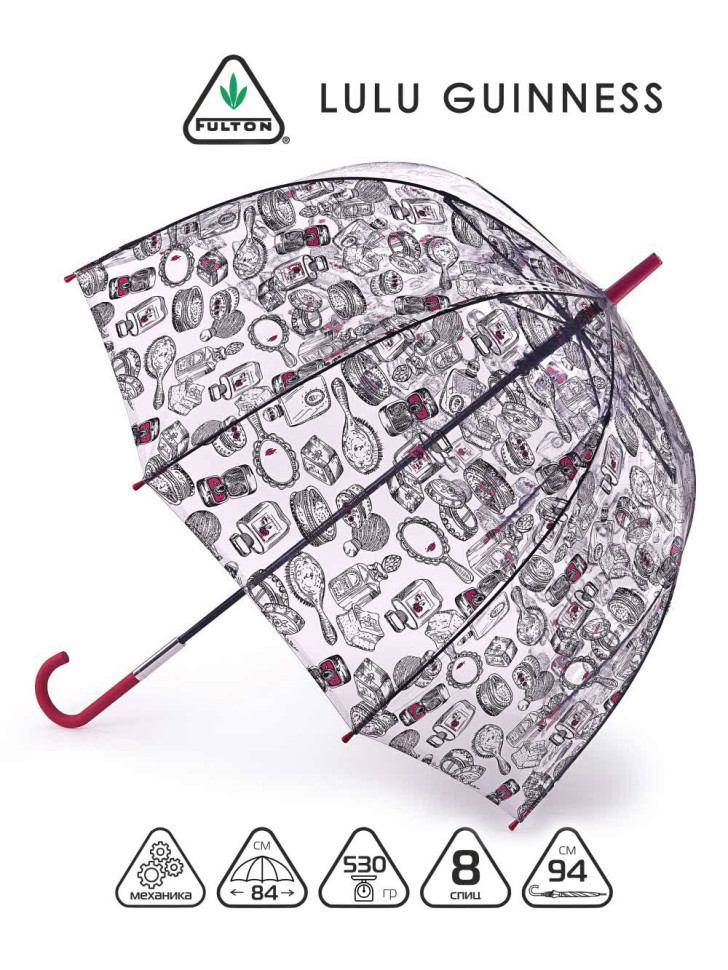 L719-3902 DressingTable (Дамские штучки) Зонт женский трость Lulu Guinness Fulton фото 1 &mdash; Интернет-магазин "BAGSTAR"