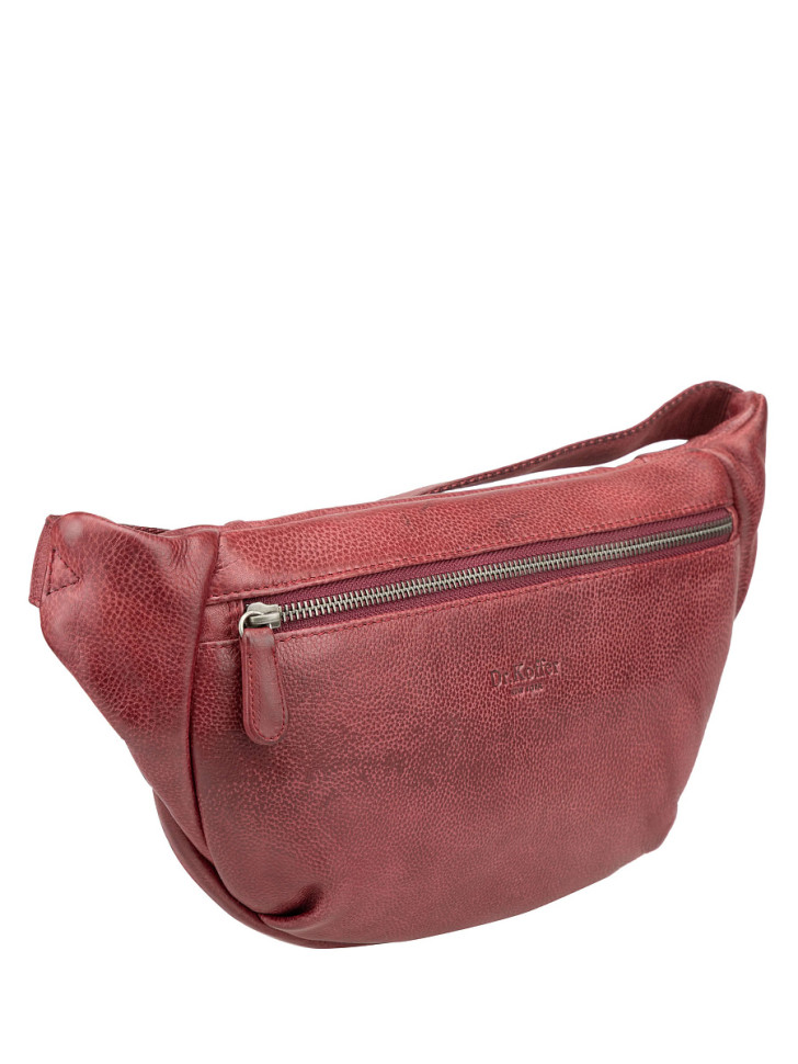 Сумка на пояс M402937-244-03 Dr. Koffer из натуральной кожи бордовая фото 1 &mdash; Интернет-магазин "BAGSTAR"