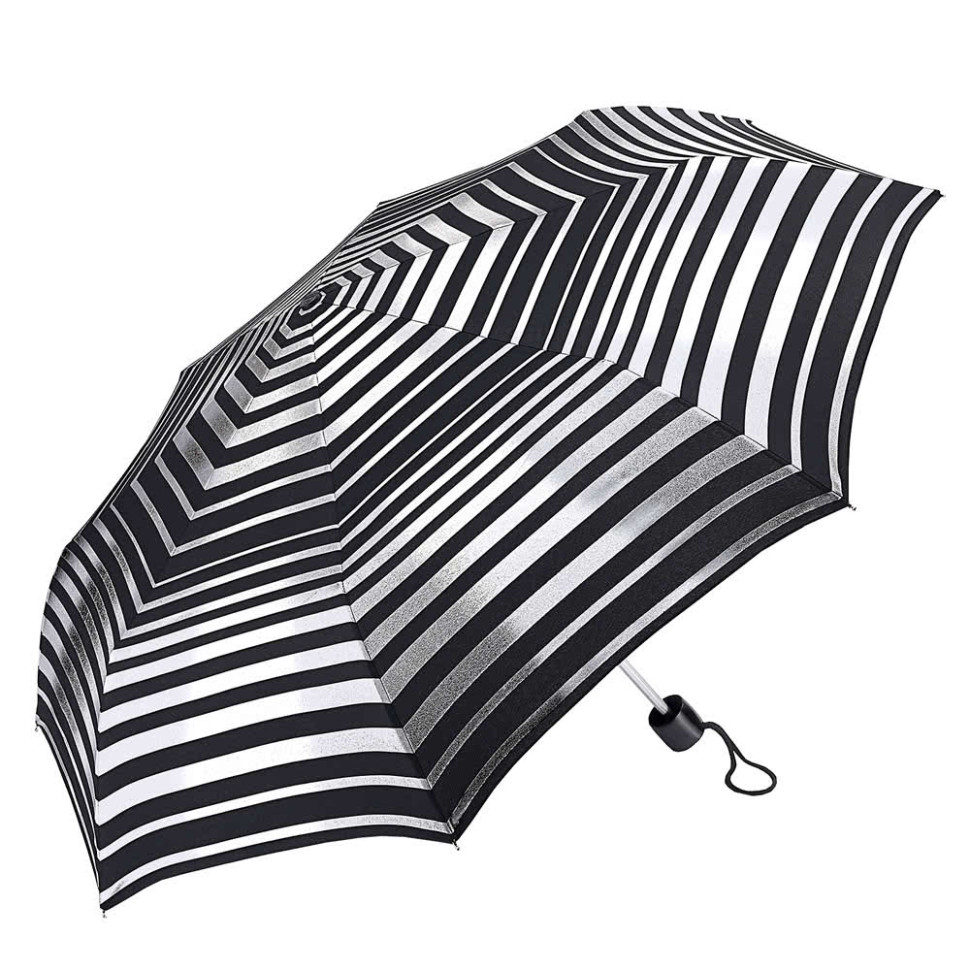 L354-4418 SilverStripes (Серебряные полосы) Зонт женский механика Fulton фото 1 &mdash; Интернет-магазин "BAGSTAR"
