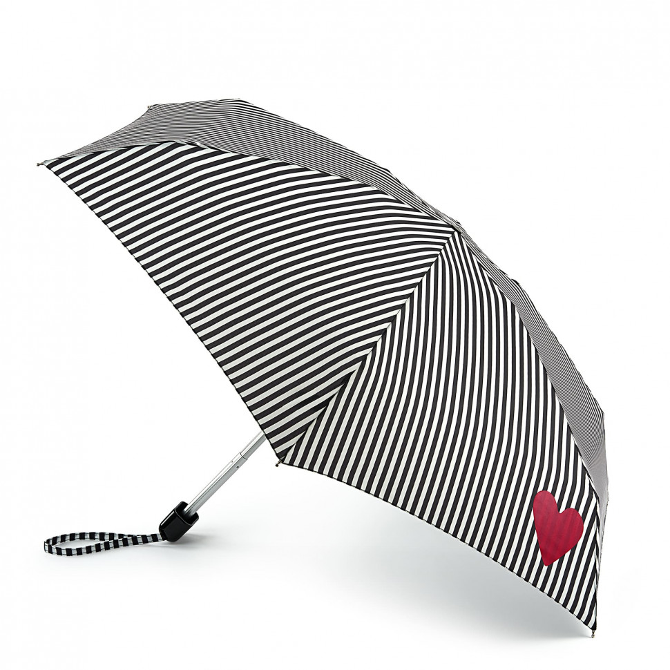 L717-3920 StripeandHeart (Сердце на полосках) Зонт женский механика Lulu Guinness Fulton фото 1 — Интернет-магазин "BAGSTAR"