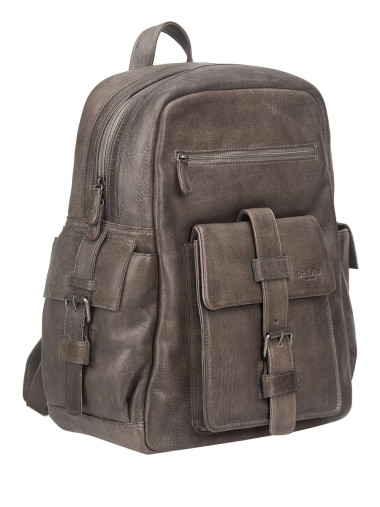 Рюкзак M402719-248-77 Dr. Koffer из натуральной кожи серый &mdash; Интернет-магазин "BAGSTAR"