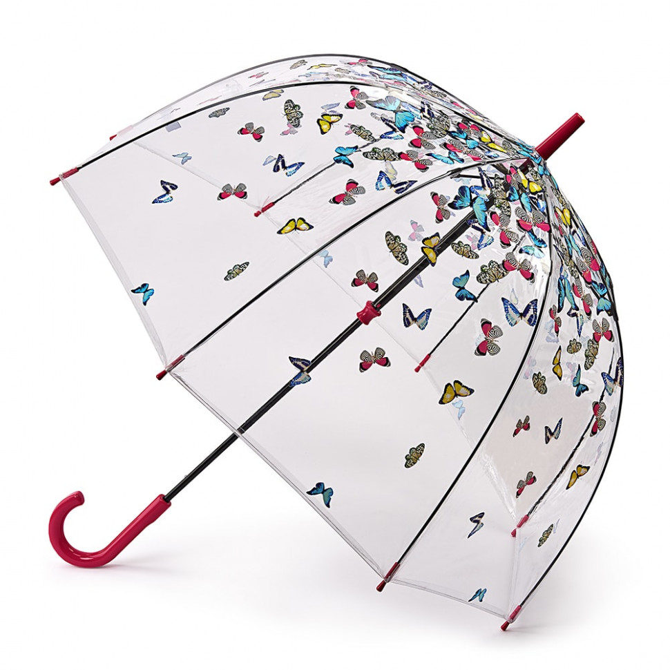 L042-3544 RainingButterflies (Дождь из бабочек) Зонт женский трость Fulton фото 1 — Интернет-магазин "BAGSTAR"