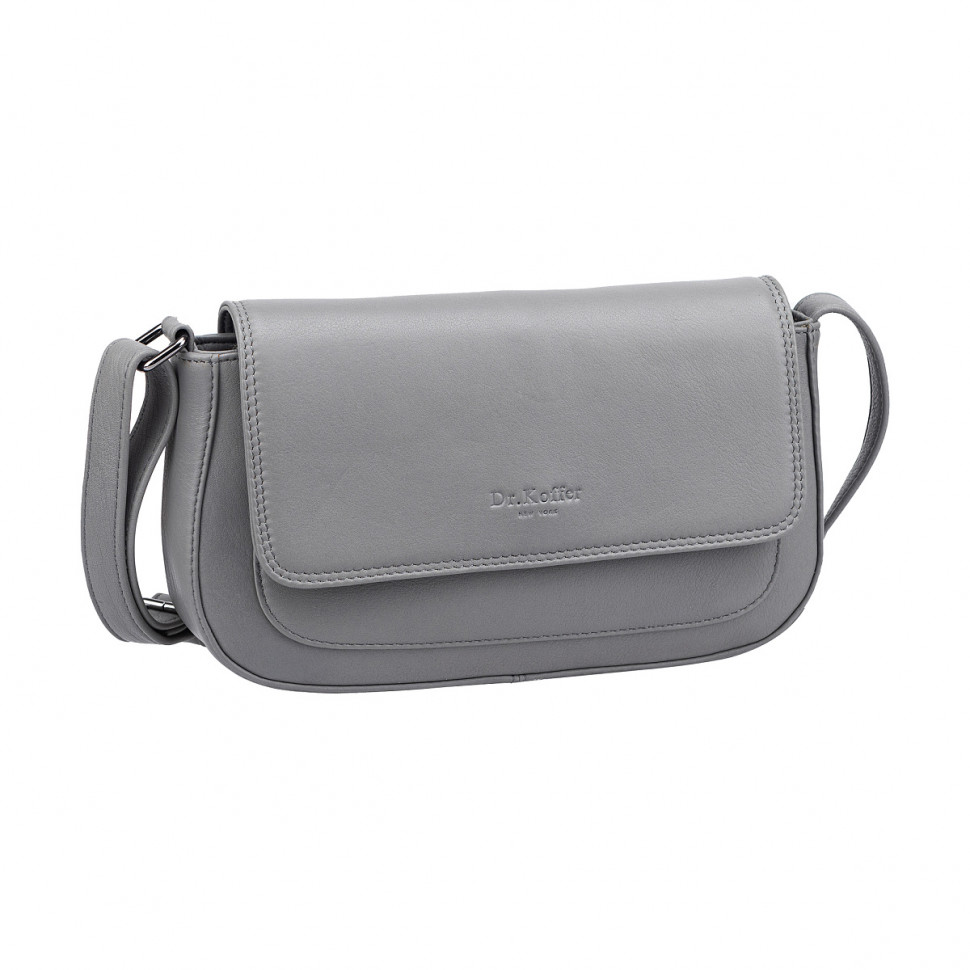 Женская сумка Dr.Koffer W620139-44-77 из натуральной кожи серая фото 1 &mdash; Интернет-магазин "BAGSTAR"