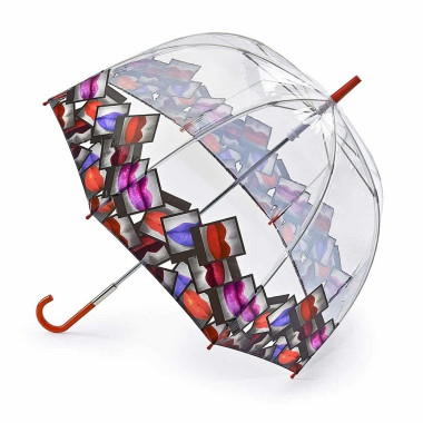 L719-3079 LipsPolaroidBorder (Губы) Зонт женский трость Lulu Guinness Fulton &mdash; Интернет-магазин "BAGSTAR"