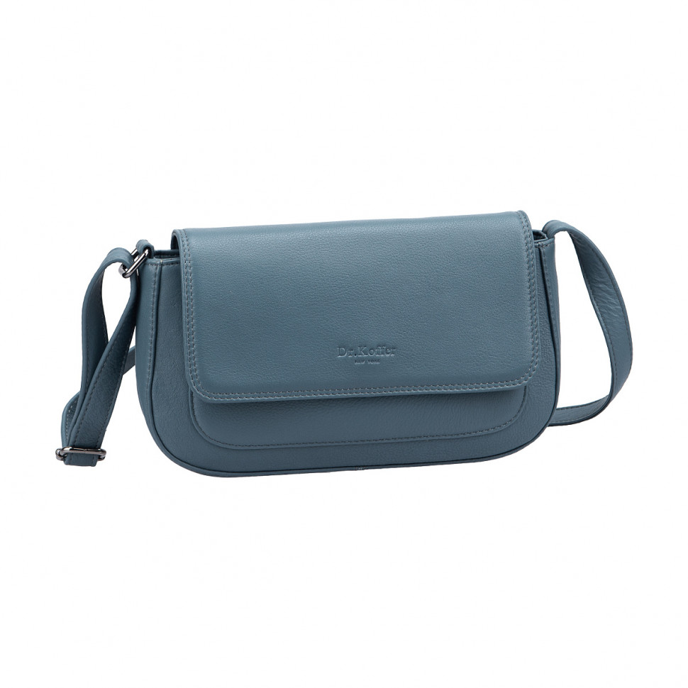 Женская сумка Dr.Koffer W620139-44-70 из натуральной кожи голубая фото 1 &mdash; Интернет-магазин "BAGSTAR"