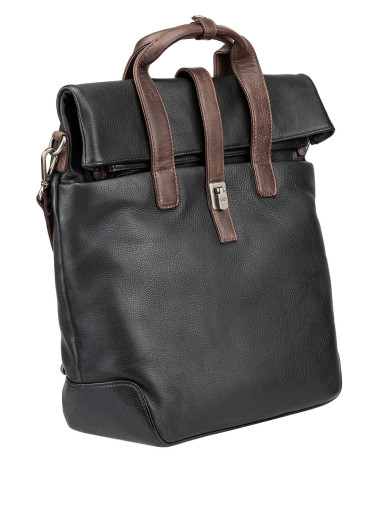 Рюкзак B402929-244-04_09 Dr. Koffer из натуральной кожи черный &mdash; Интернет-магазин "BAGSTAR"