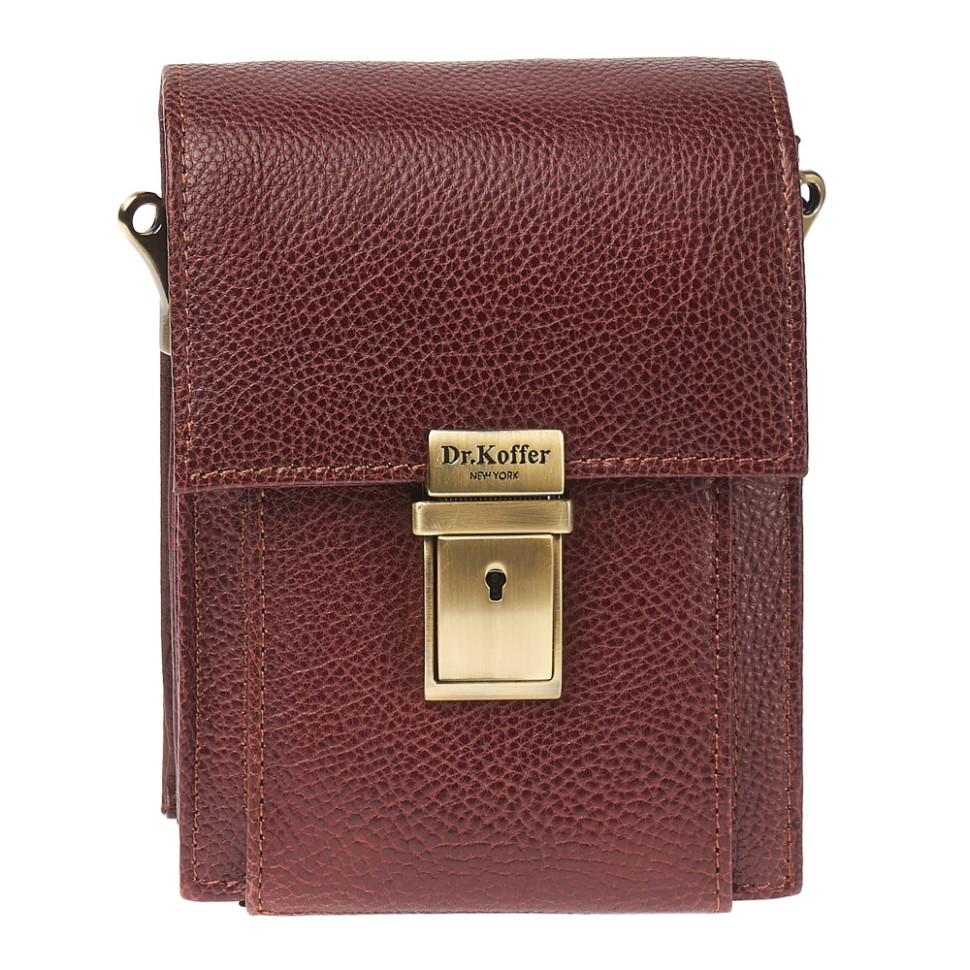 Сумка через плечо Dr.Koffer  SB 007-02-05 из натуральной кожи коричневая фото 1 &mdash; Интернет-магазин "BAGSTAR"