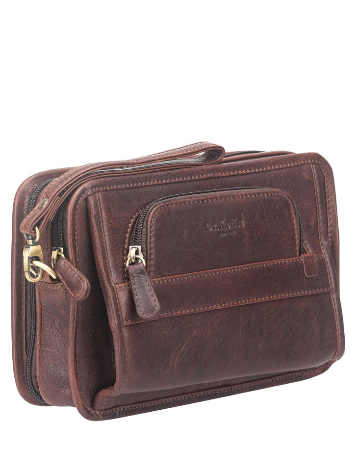 Сумка-визитка B402928-109-09 Dr. Koffer из натуральной кожи коричневая фото 1 &mdash; Интернет-магазин "BAGSTAR"