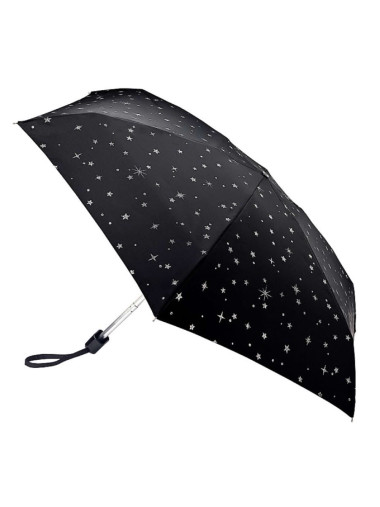 L501-4409 GlitterStarsblack (Блестящие звезды) Зонт женский механика Fulton &mdash; Интернет-магазин "BAGSTAR"
