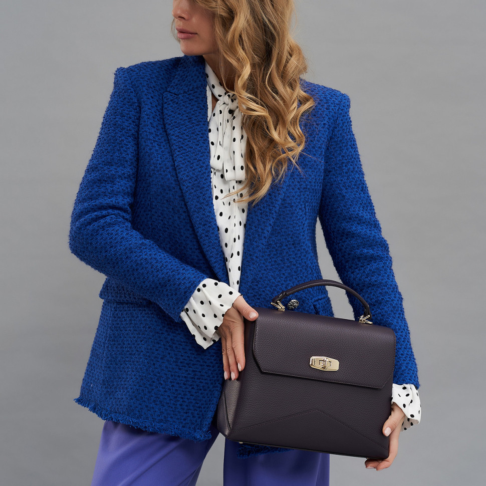 Женская сумка Dr. Koffer 7013SG-74 из натуральной кожи фиолетовая фото 1 &mdash; Интернет-магазин "BAGSTAR"