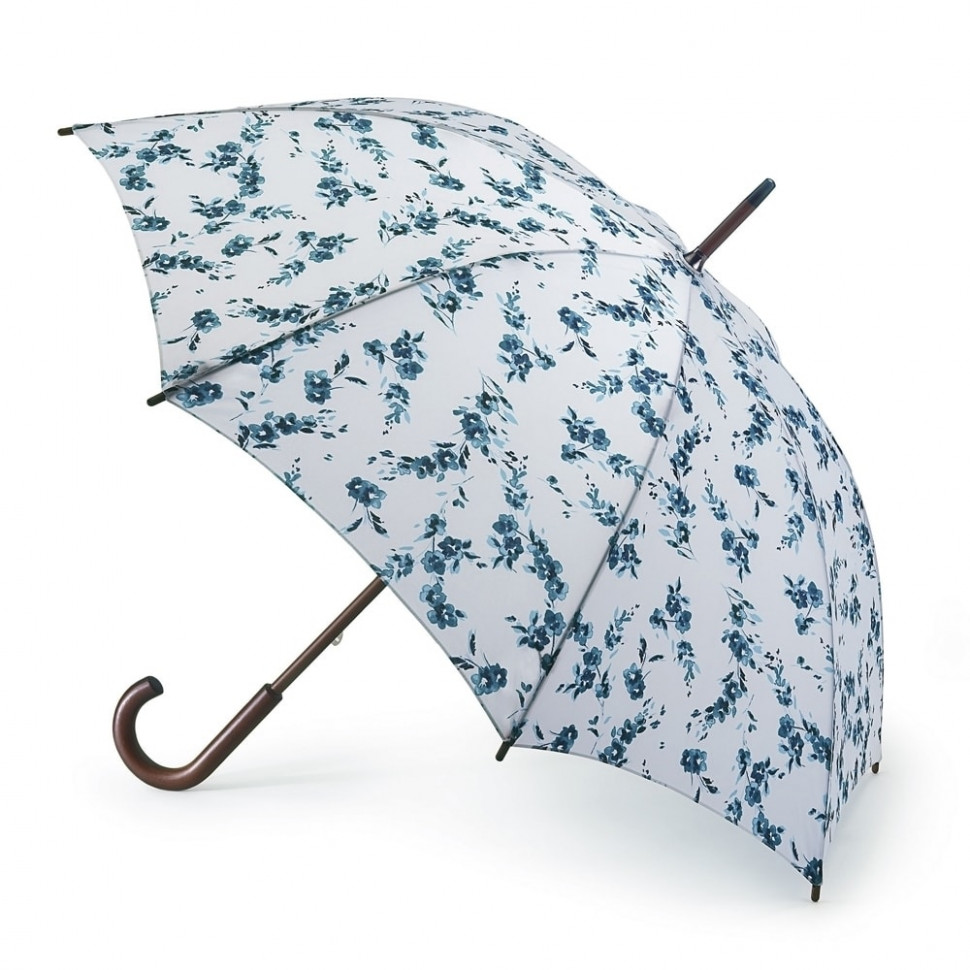 L056-2768 PorcelaineBlue (Цветы) Зонт женский трость Fulton фото 1 — Интернет-магазин "BAGSTAR"