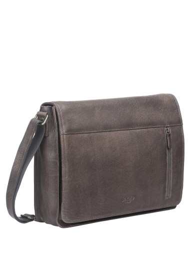 Сумка через плечо M402724-248-77 Dr. Koffer из натуральной кожи серая &mdash; Интернет-магазин "BAGSTAR"