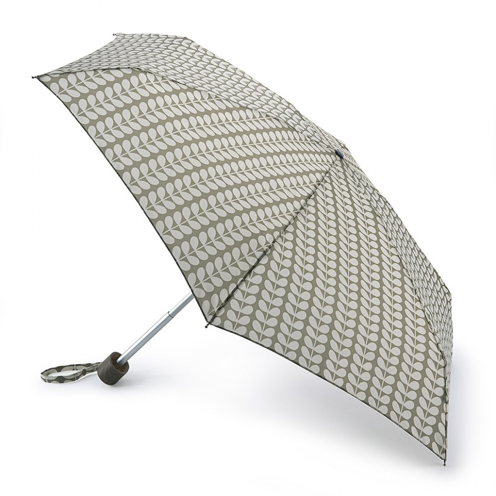 L744-3511 SolidStem (Серые листья) Зонт женский механика Orla Kiely Fulton фото 1 — Интернет-магазин "BAGSTAR"