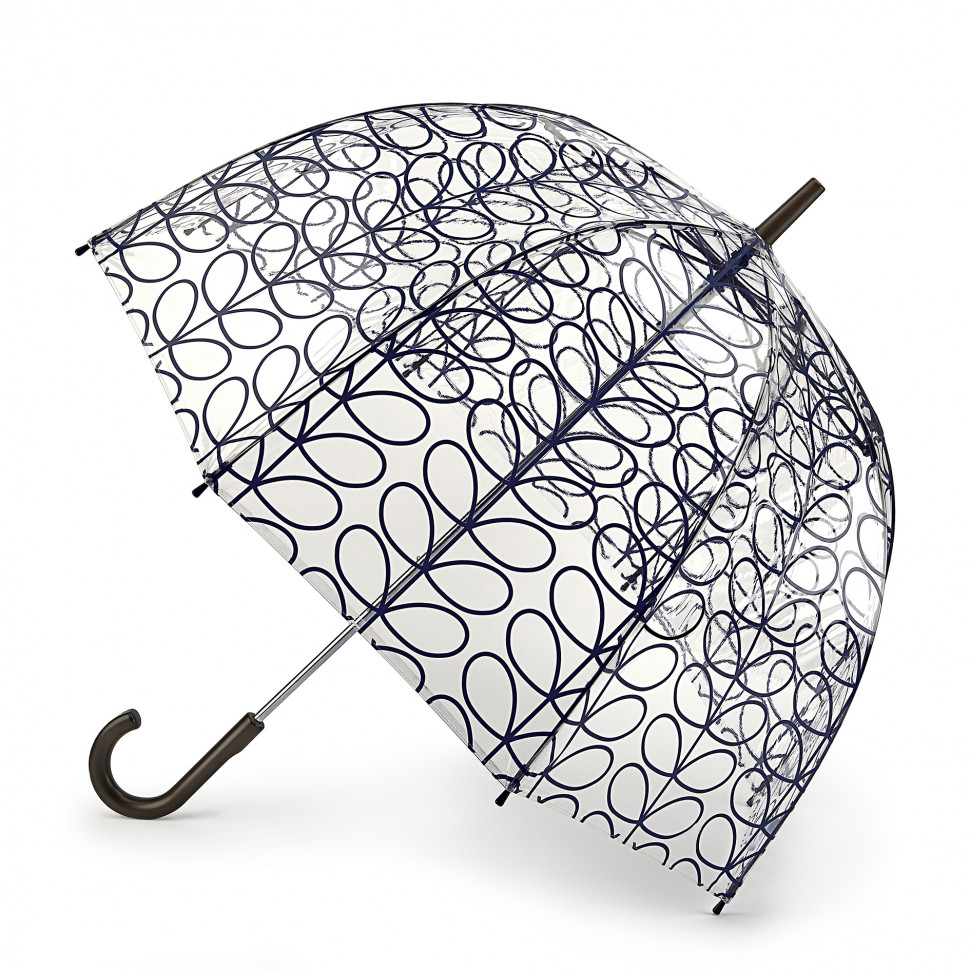 L746-3812 LinierLeafInk (Листья чернилами) Зонт женский трость Orla Kiely Fulton фото 1 — Интернет-магазин "BAGSTAR"