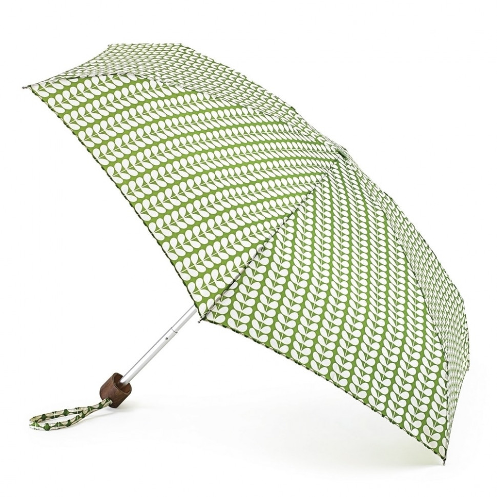 L744-2575 Bi-ColourStemGreen (Листья зеленые) Зонт женский механика Orla Kiely Fulton фото 1 — Интернет-магазин "BAGSTAR"