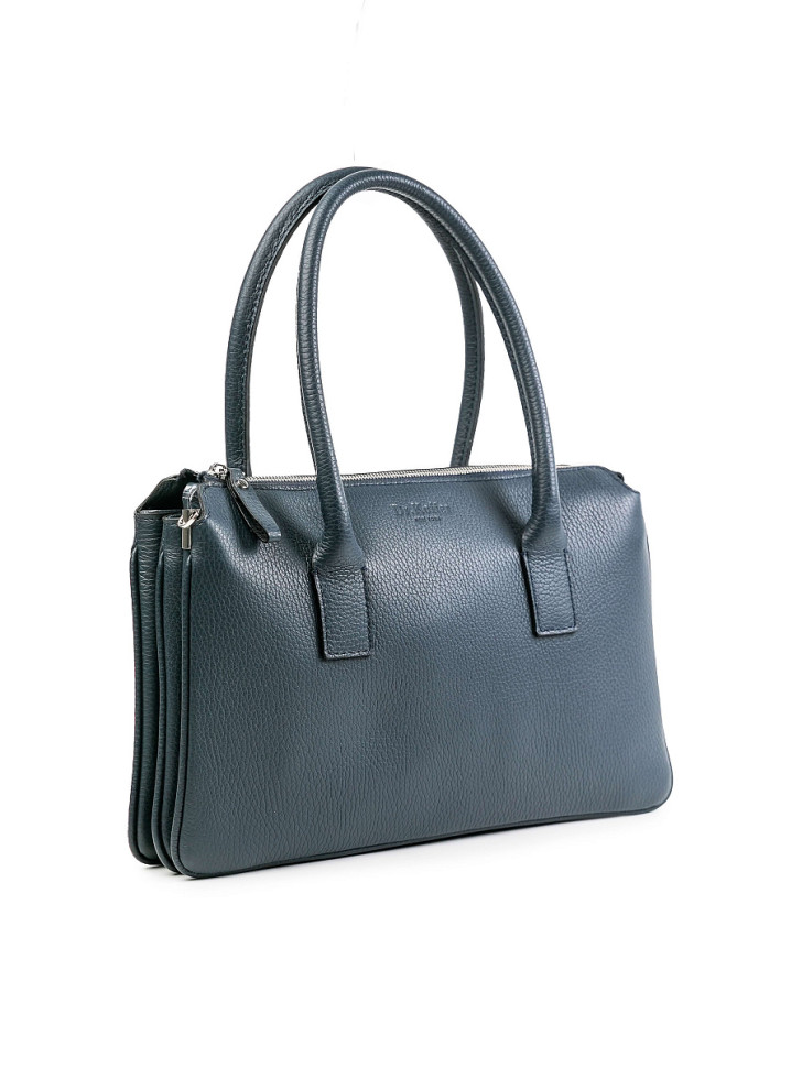 Женская сумка Dr.Koffer 30667F-60 из натуральной кожи синяя фото 1 &mdash; Интернет-магазин "BAGSTAR"