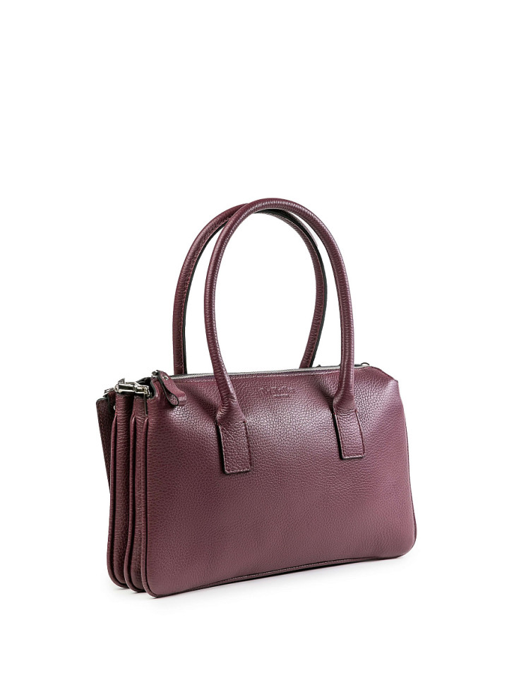 Женская сумка Dr.Koffer 30667S-03 из натуральной кожи бордовая фото 1 &mdash; Интернет-магазин "BAGSTAR"