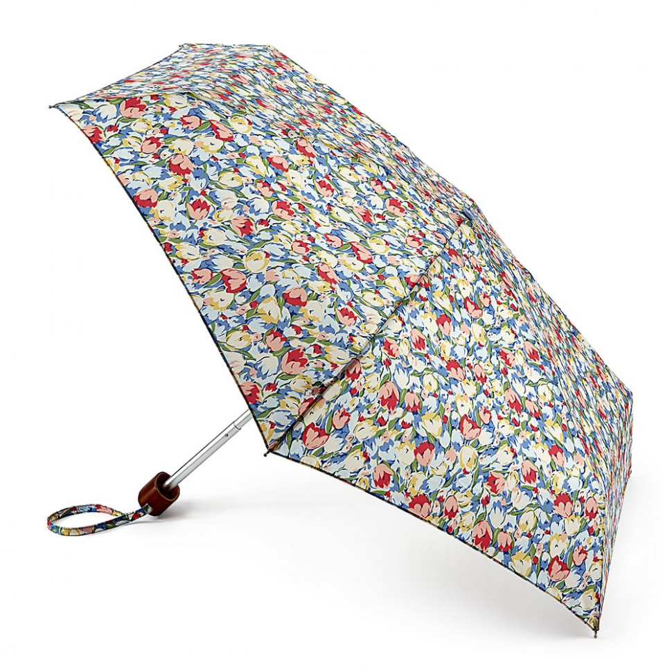 L521-3229 PaintedTulipsMidBlue (Тюльпаны) Зонт женский механика Cath Kidston Fulton фото 1 — Интернет-магазин "BAGSTAR"