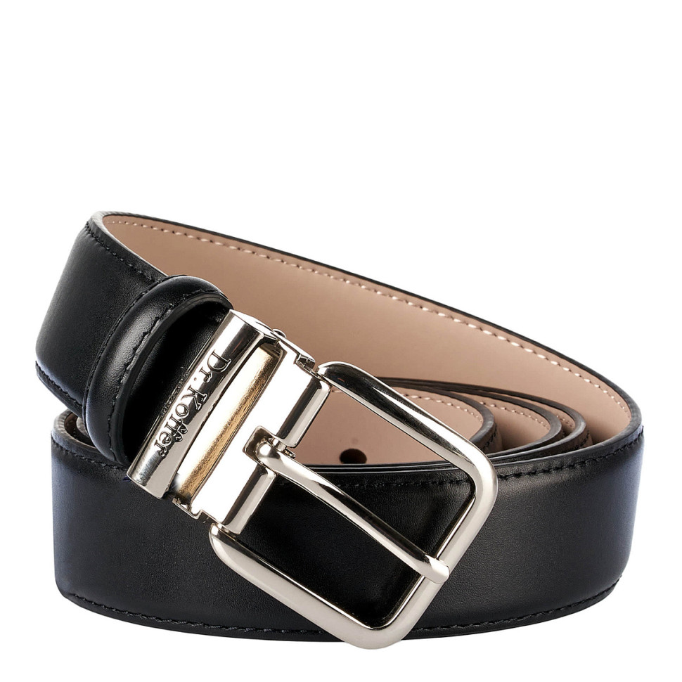 Ремень Dr. Koffer из R036B-06-125-41-04 натуральной кожи черный фото 1 &mdash; Интернет-магазин "BAGSTAR"