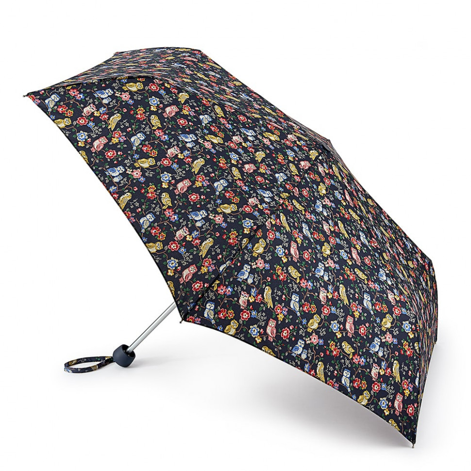 L768-3233 MiniOwlsandFlowersNavy (Совы) Зонт женский механика Cath Kidston Fulton фото 1 — Интернет-магазин "BAGSTAR"