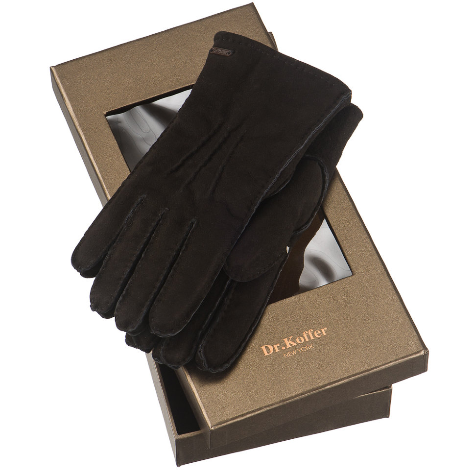 Черные перчатки из овчины Dr.Koffer H690113-144-04 фото 1 — Интернет-магазин "BAGSTAR"