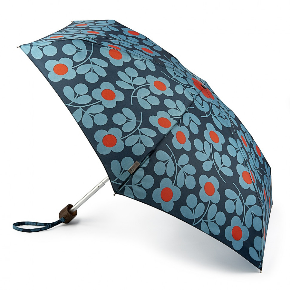 L744-3891 StemSprig (Синий цветок) Зонт женский механика Orla Kiely Fulton фото 1 — Интернет-магазин "BAGSTAR"