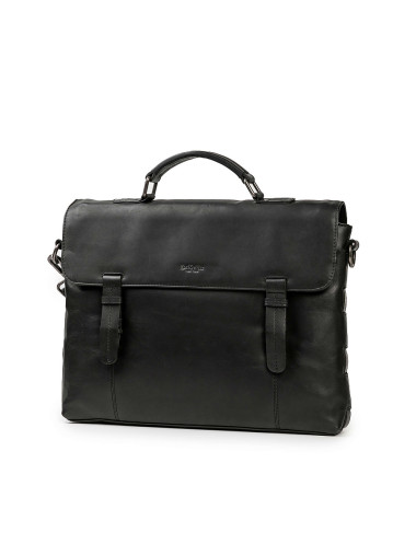 Портфель Dr.Koffer P402903-113-04 из натуральной кожи черный &mdash; Интернет-магазин "BAGSTAR"