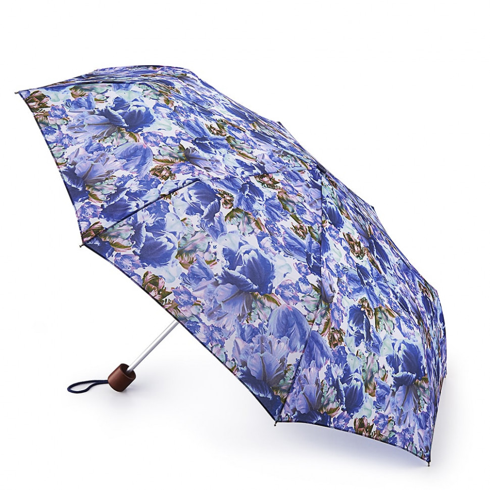 L354-3153 BlueTulip (Голубой тюльпан) Зонт женский механика Fulton фото 1 — Интернет-магазин "BAGSTAR"