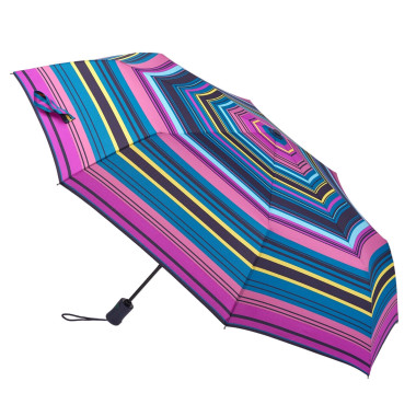 R348-4100 StripePatternPurple (Фиолетовая полоска) Зонт женский автомат Fulton &mdash; Интернет-магазин "BAGSTAR"