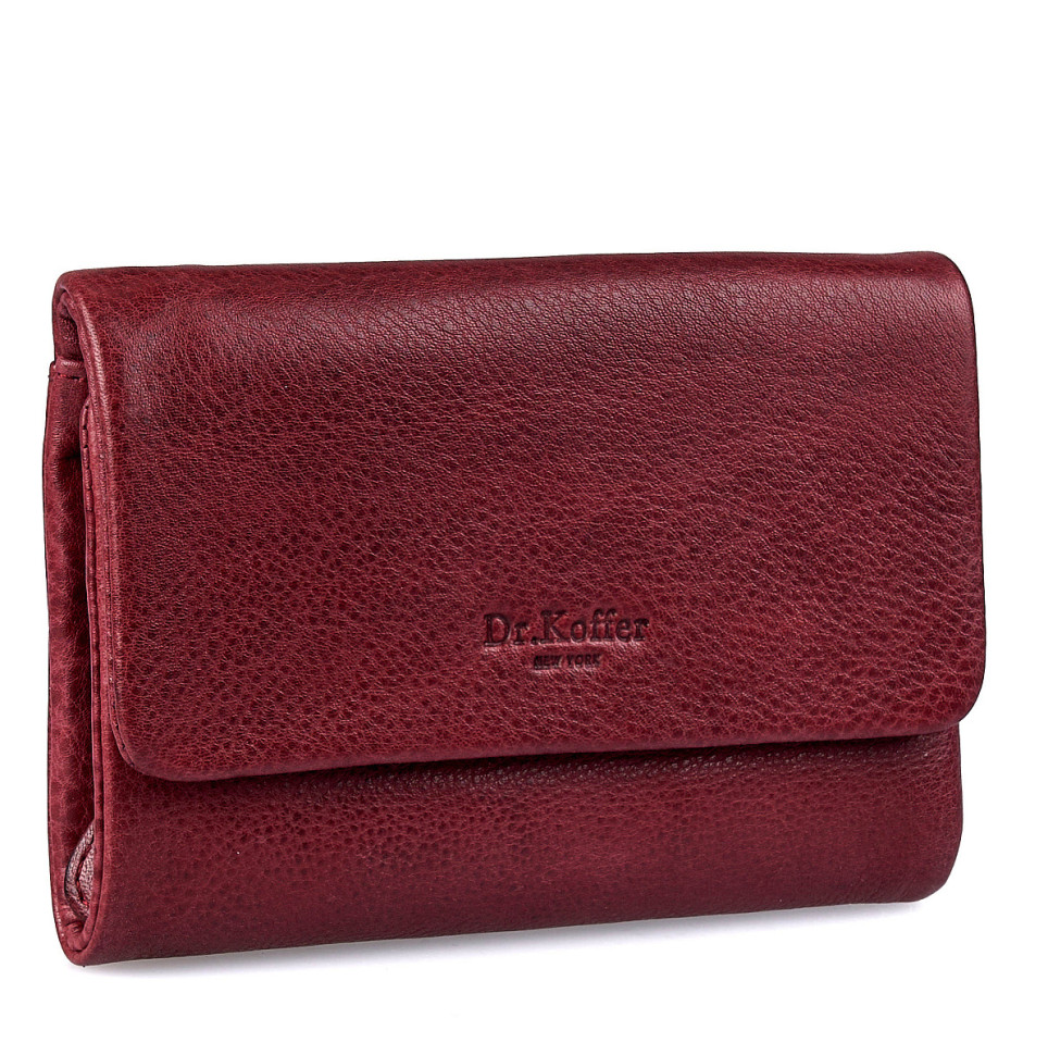 Портмоне Dr.Koffer X510479-154-03 из натуральной кожи бордовый фото 1 &mdash; Интернет-магазин "BAGSTAR"