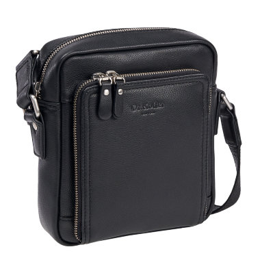 Черная кожаная сумка через плечо Dr.Koffer M402586-260-04 &mdash; Интернет-магазин "BAGSTAR"