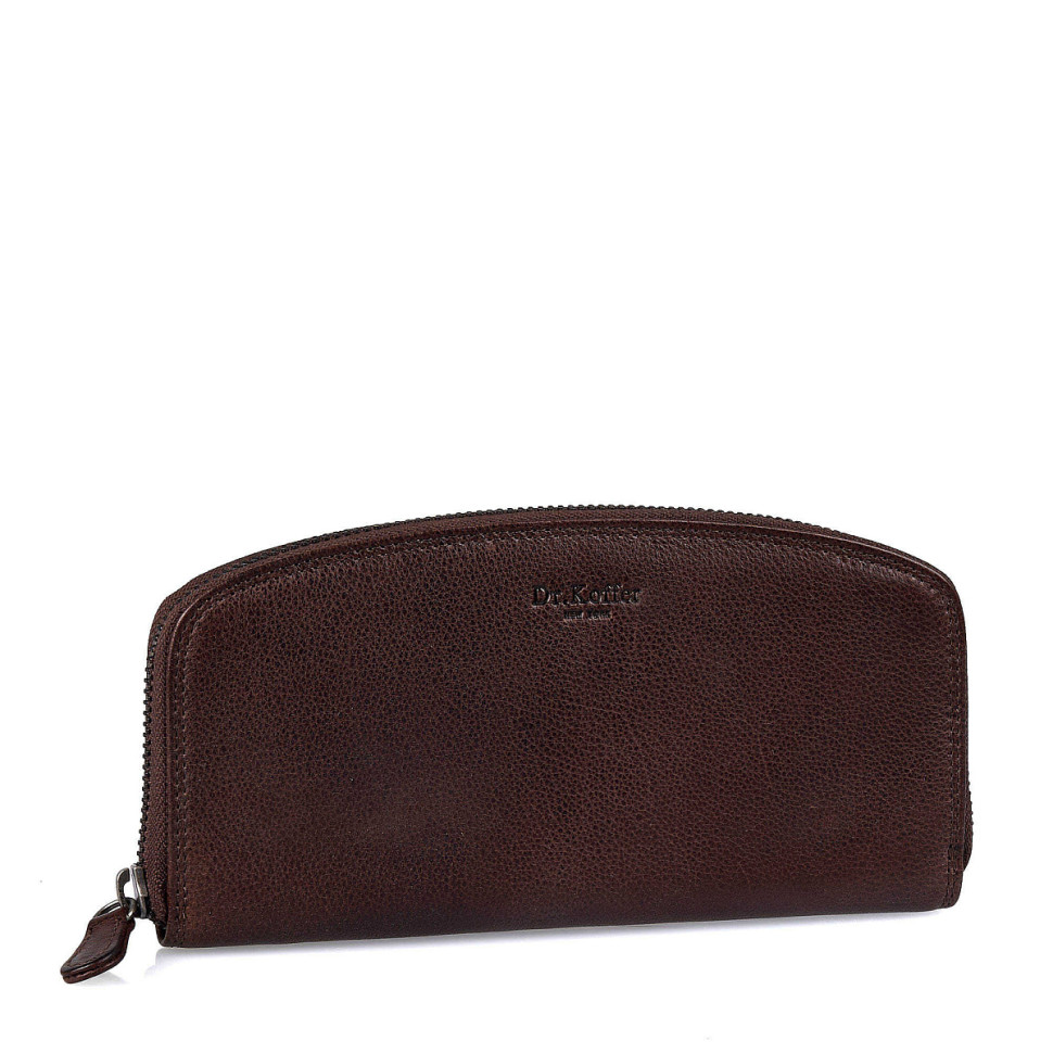 Портмоне Dr.Koffer X510334-154-09 из натуральной кожи коричневое фото 1 &mdash; Интернет-магазин "BAGSTAR"